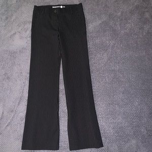 Betabrand Yoga Pinstripe Black White Pants Sz SM